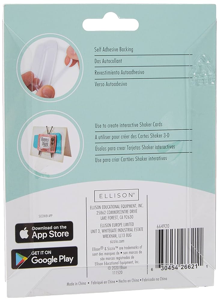 Sizzix Making Essential Shaker Domes Rounded Square, 2 1/4